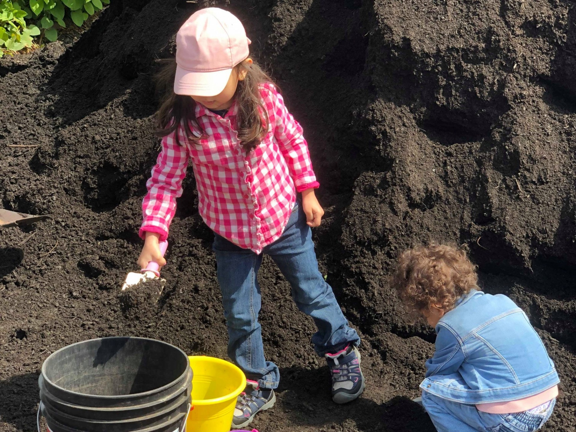 Children Collecting Compost